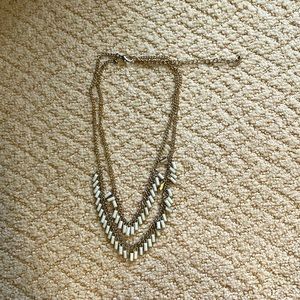 Gold double necklace